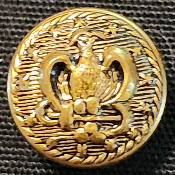Antique/Vintage Lot of 3 Metal/Brass ? Military Uniform Buttons Eagle/Stars - Picture 3 of 4